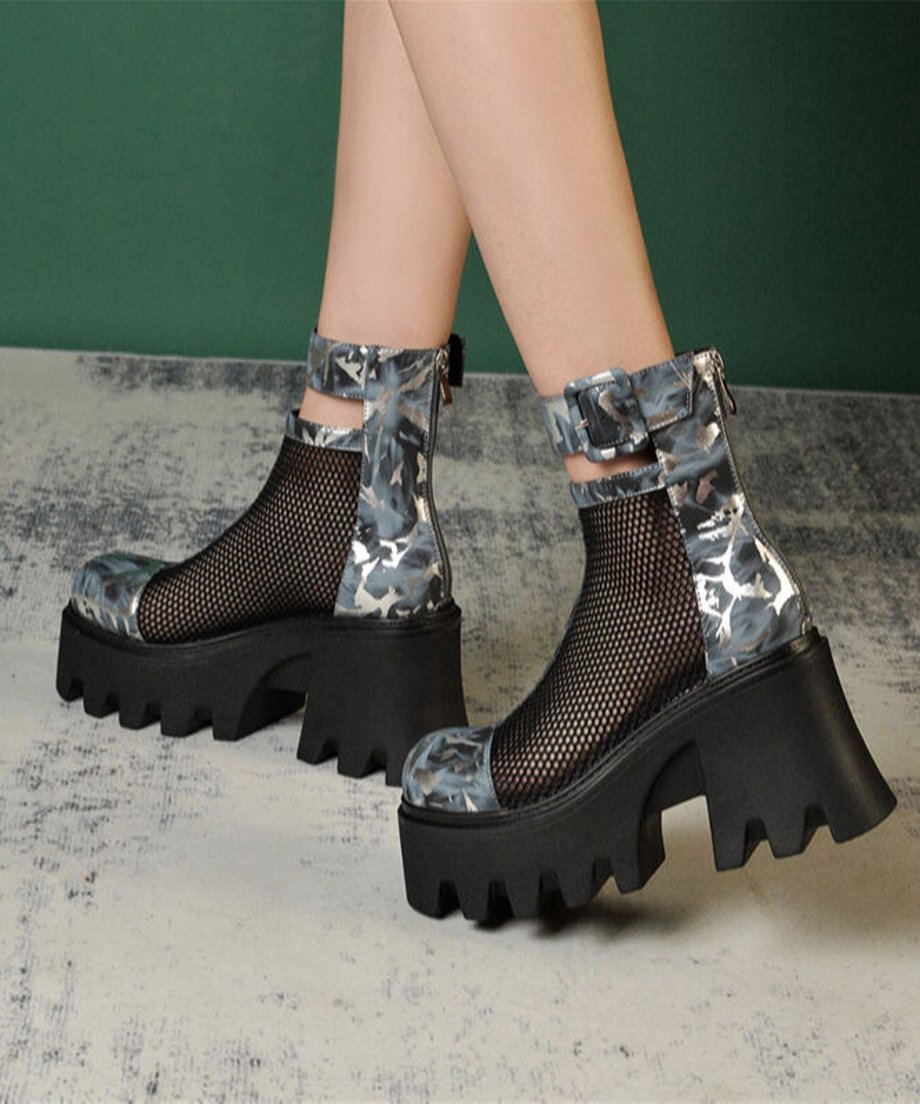 Mesh Ankle Boots