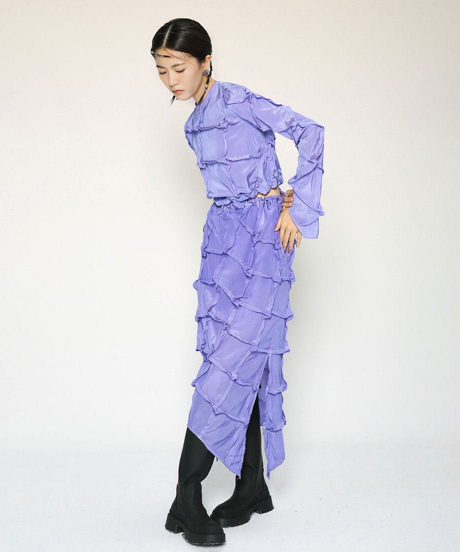 Round-neck Mulberry Top