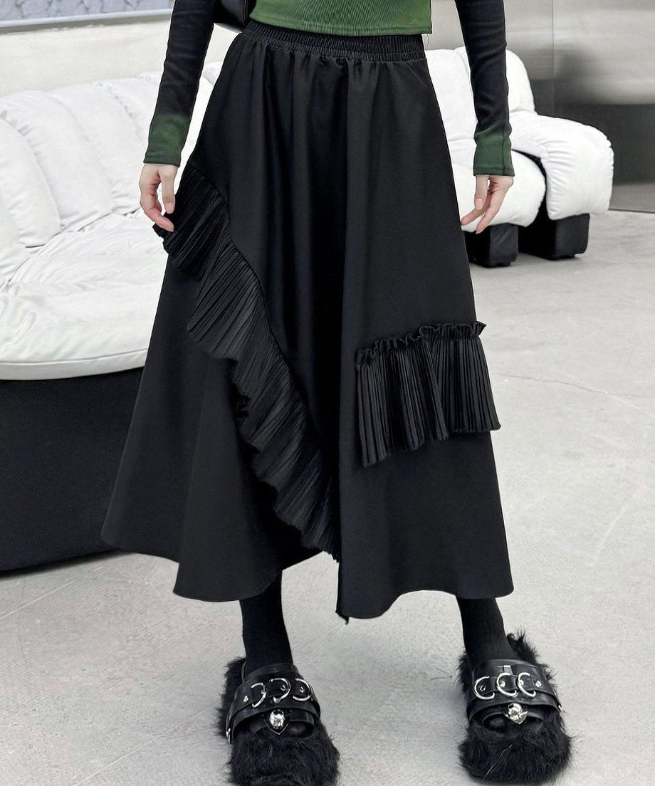 Pleat Ruffle Skirt