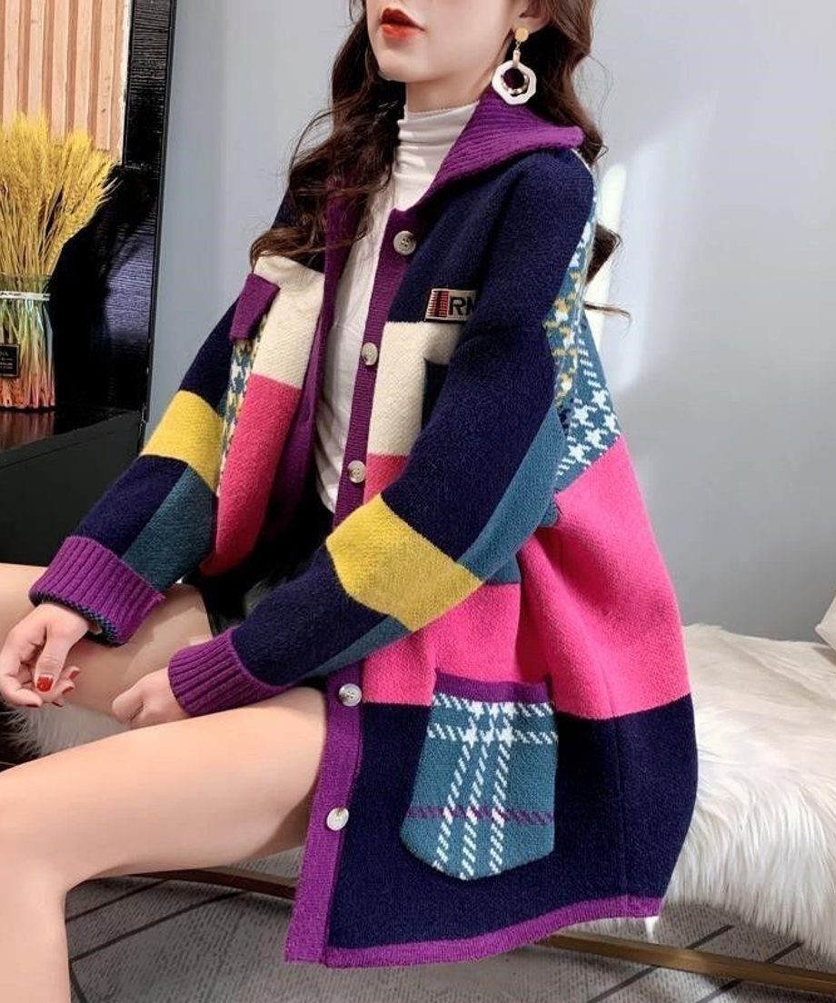 Panel Knit Cardigan