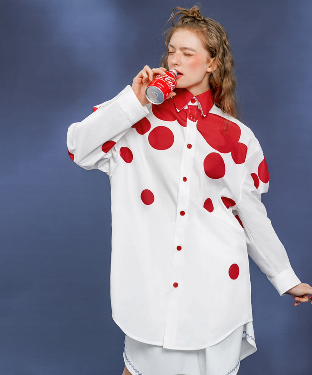 Polka Dot Print Blouse