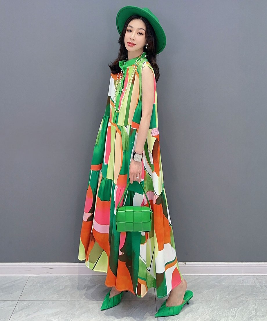 Marble Print Dress