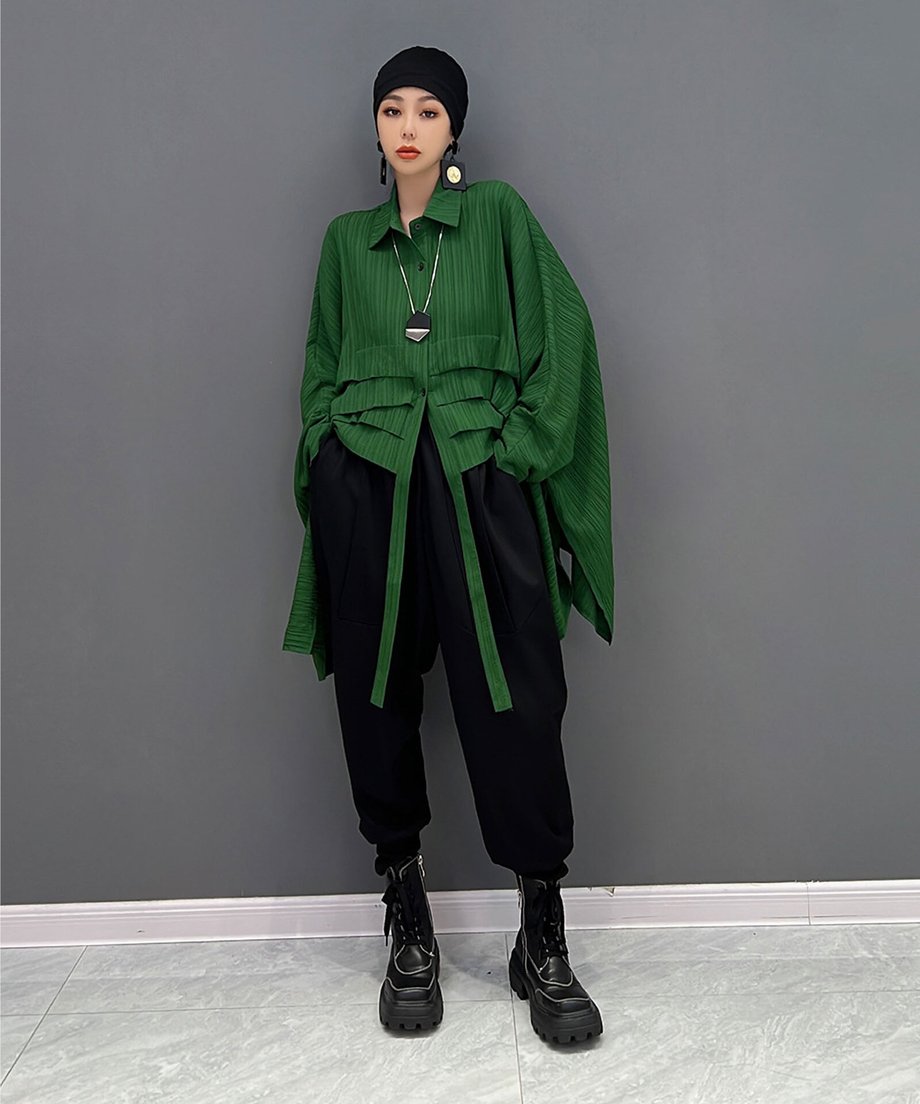 Pleated Layered Volume Shirt