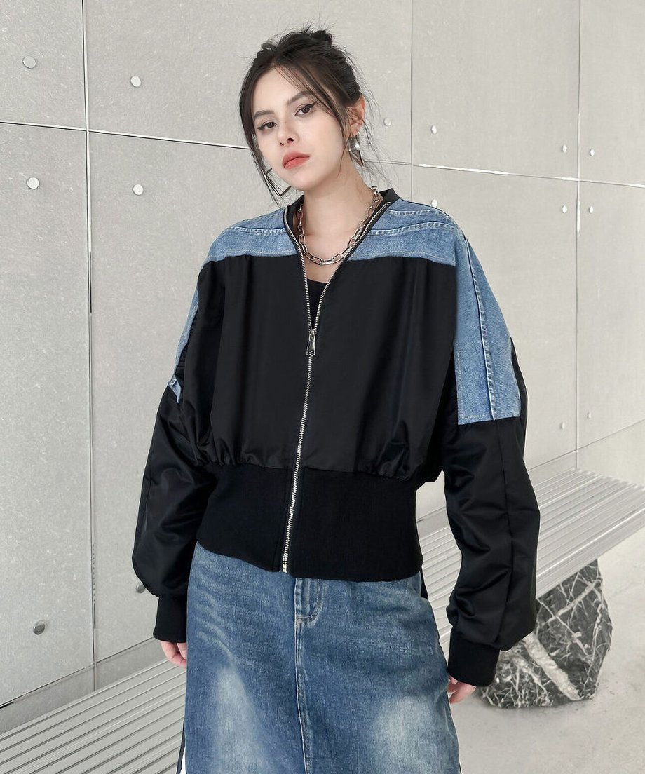 Collarless Zip Jacket