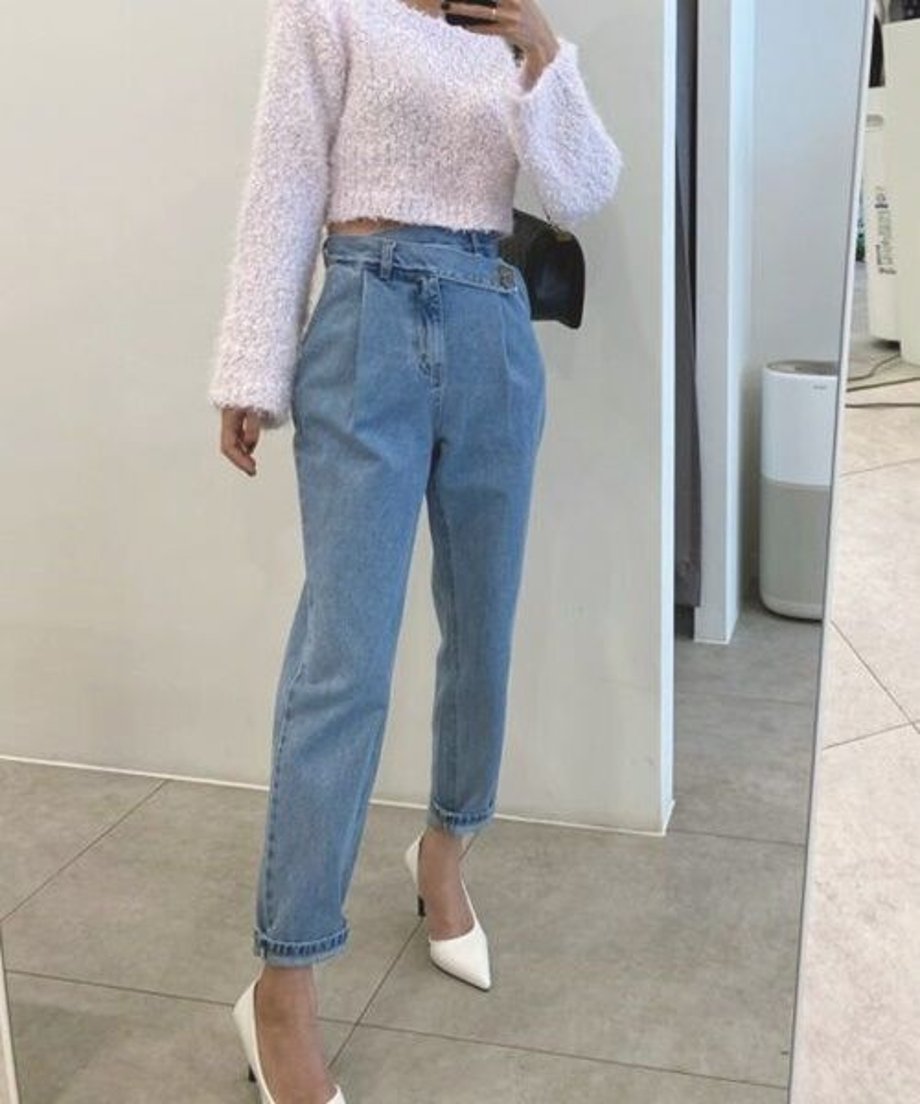 Tapered Denim Pants