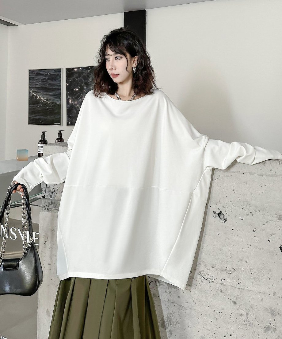Oversized Drop Shoulder Long Sleeve Tee