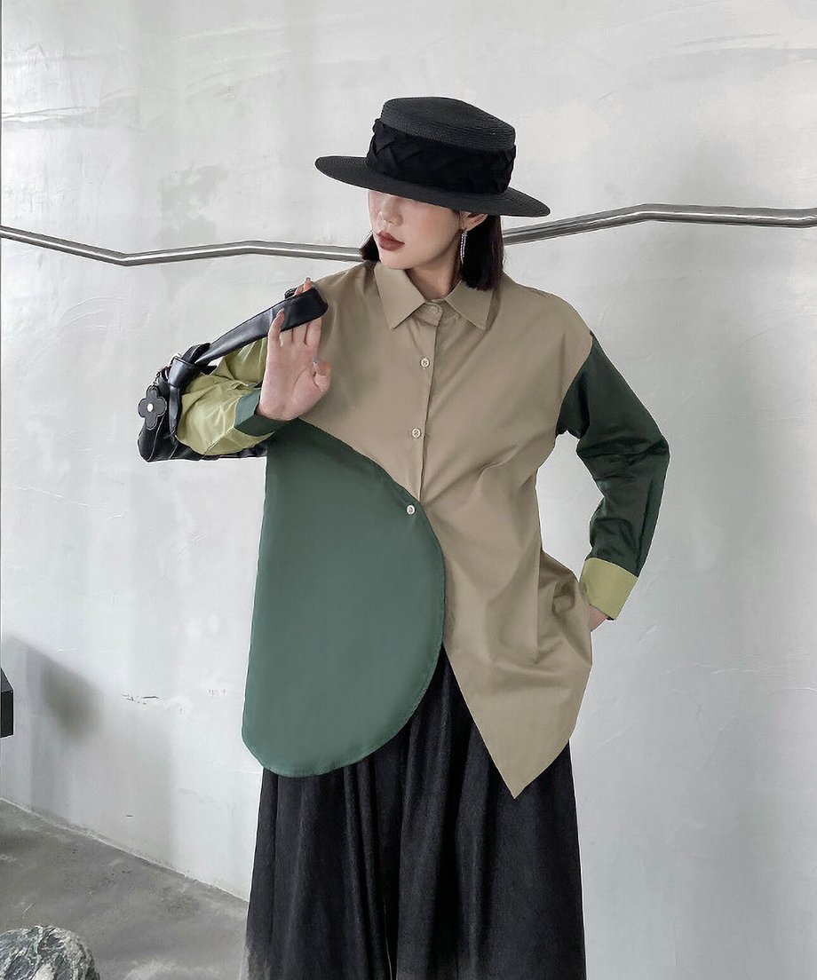 Color Blocking Blouse