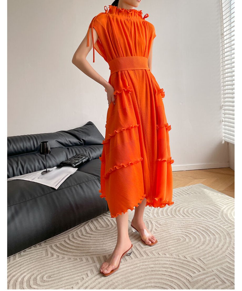 Frill Pleats Dress