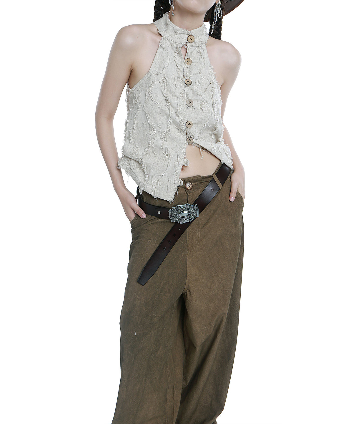 Floral Buckle Belt