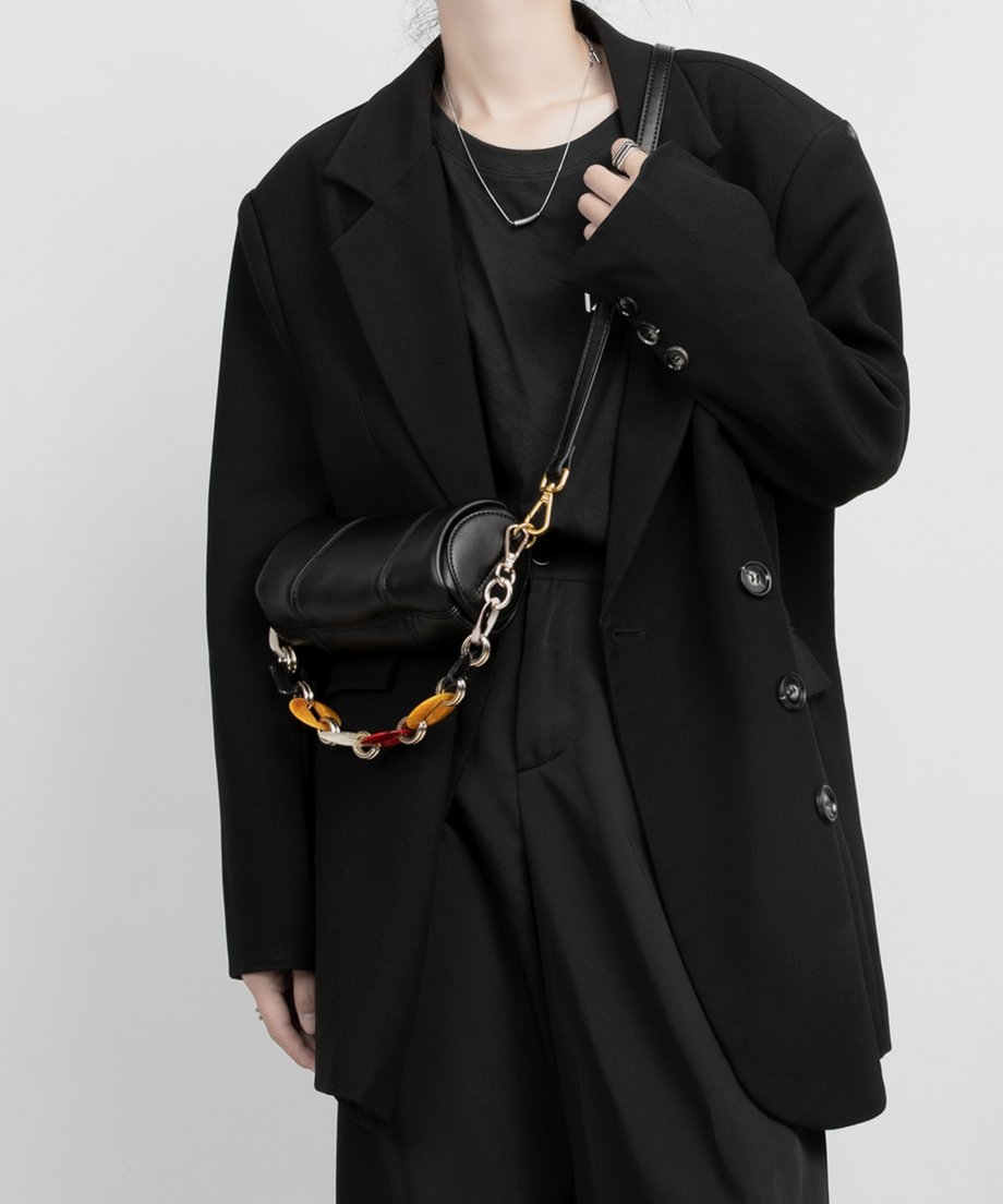 Color Chain Barrel Bag