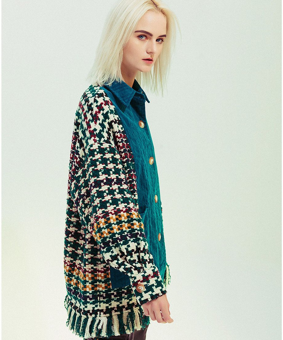 Patchwork Fringe Jacket