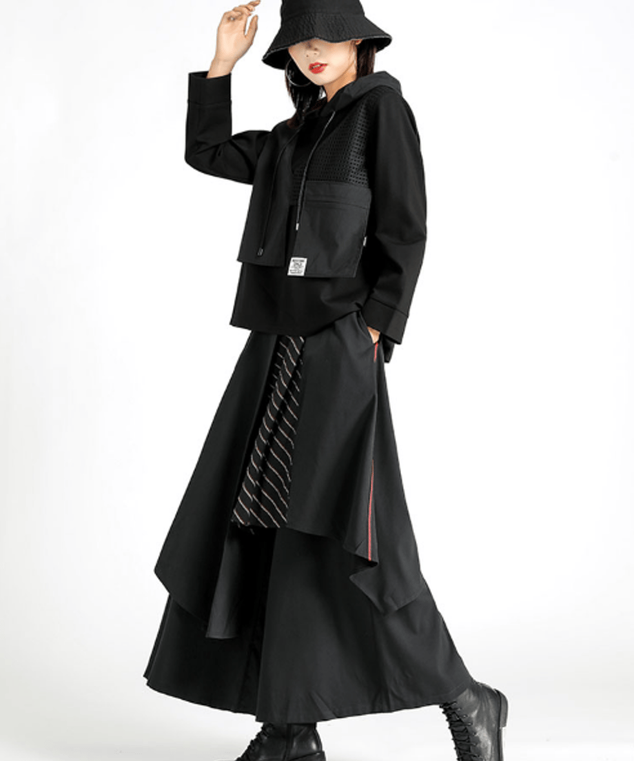 Layered Wrap Wide Pants