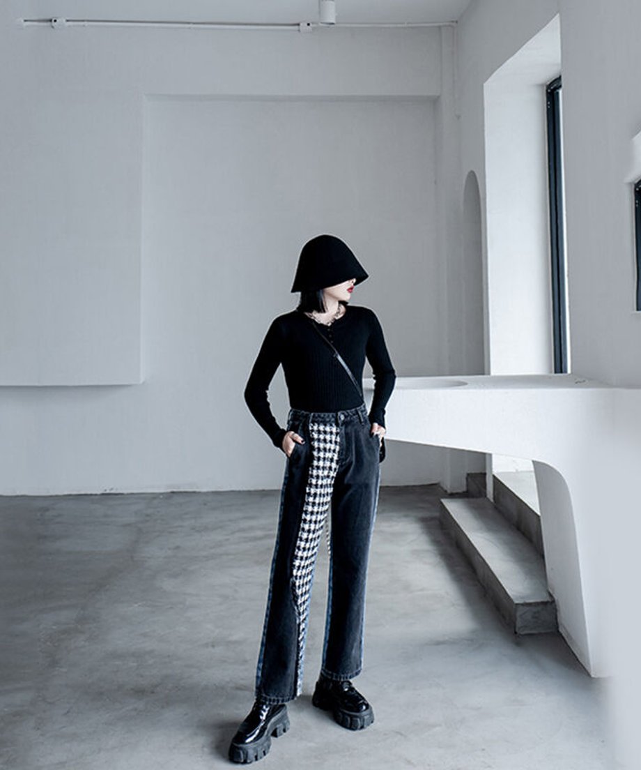 Hybrid Houndstooth Denim