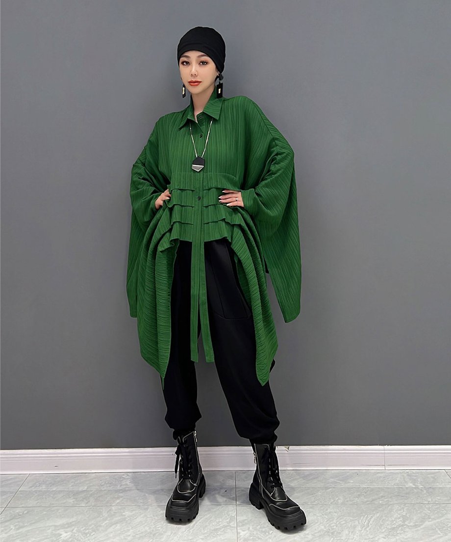 Pleated Layered Volume Shirt