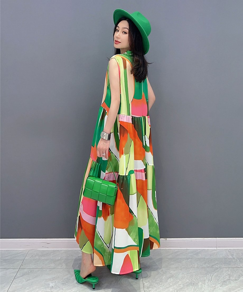 Marble Print Dress