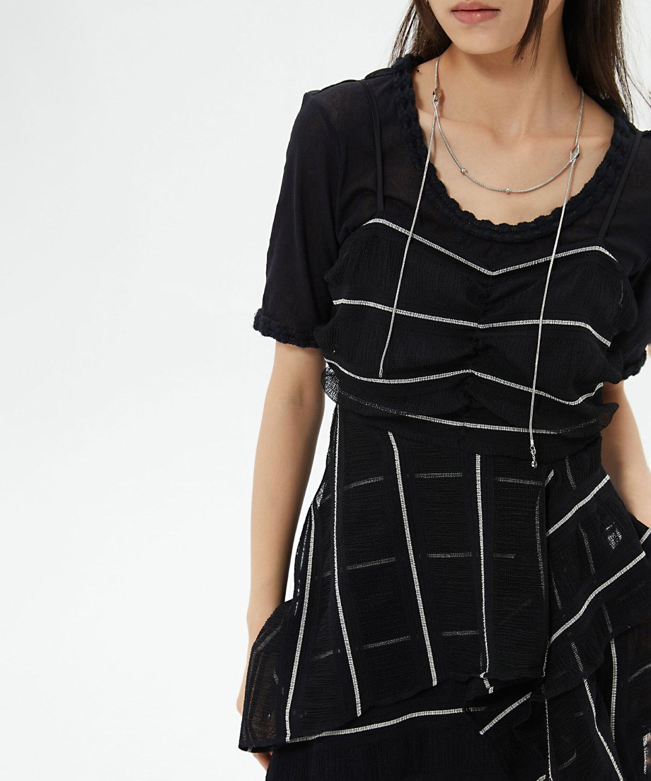 U-neck See-through Top