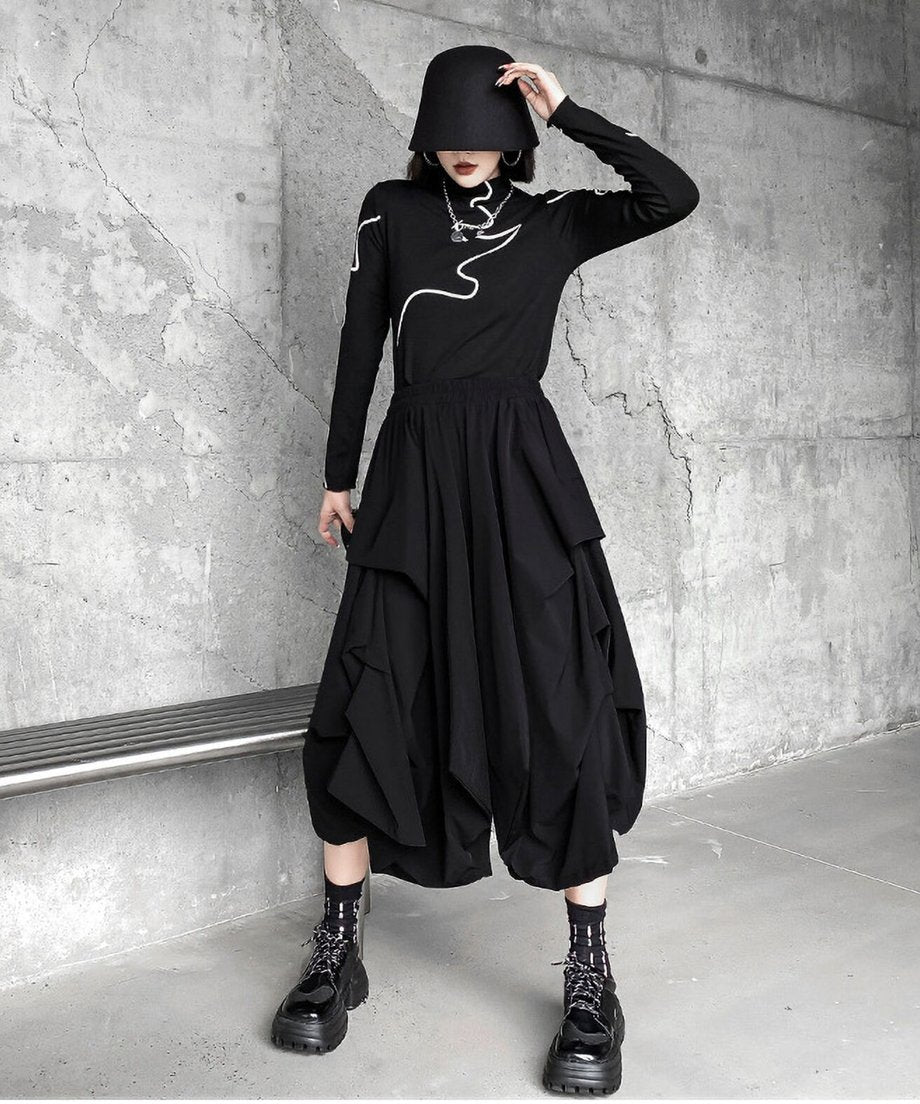 Draped Wide Pants