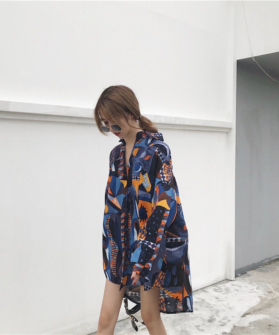 Geometry Loose Blouse