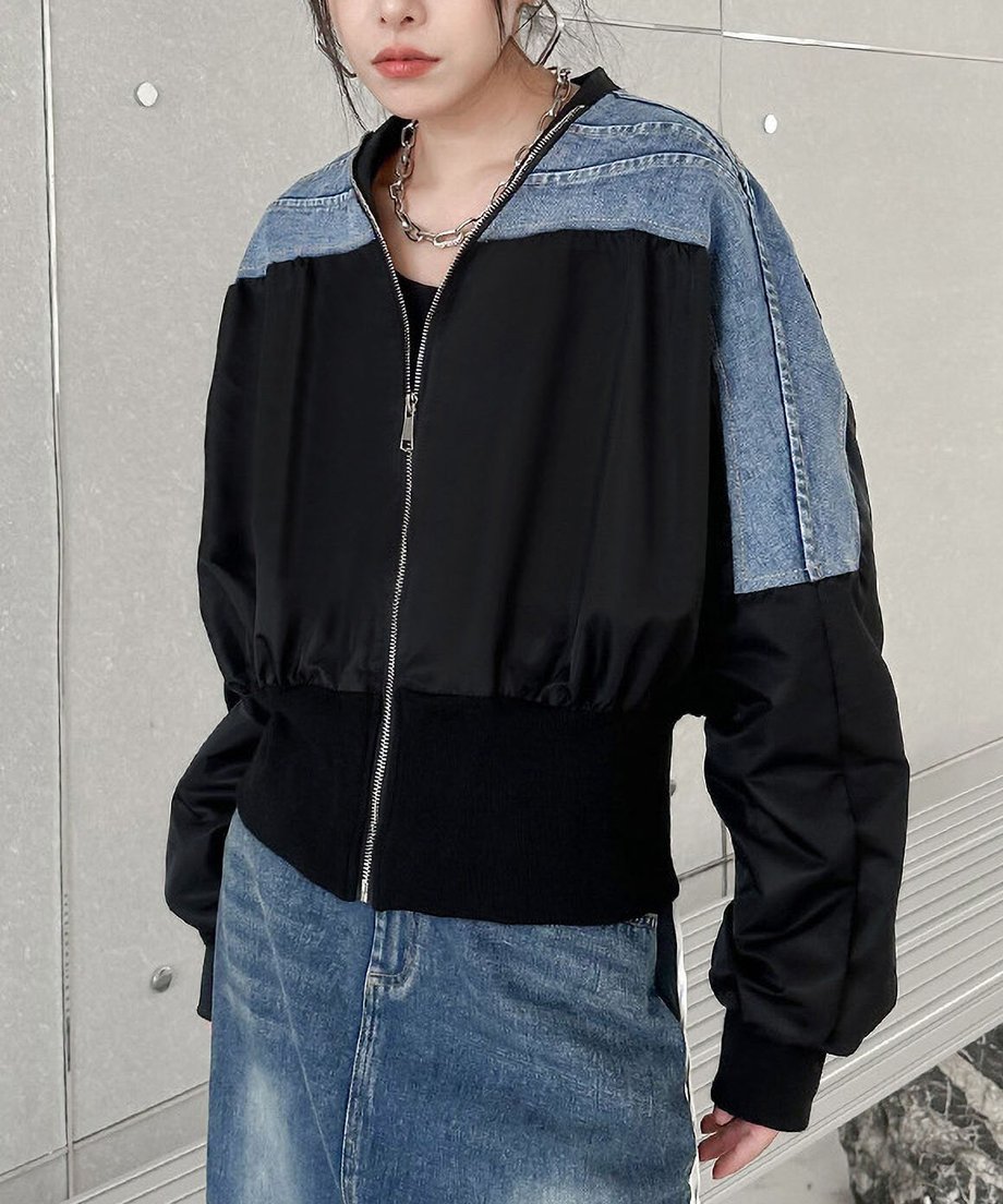 Collarless Zip Jacket