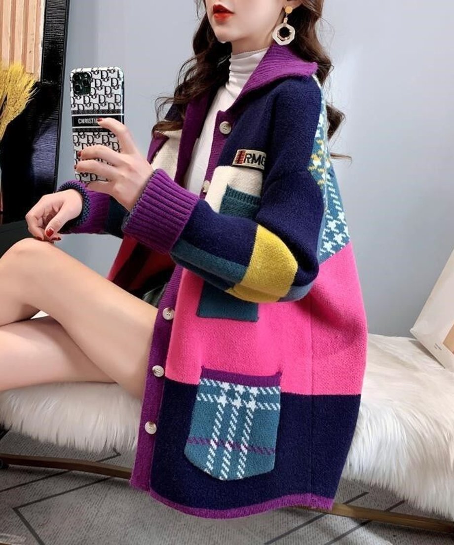 Panel Knit Cardigan