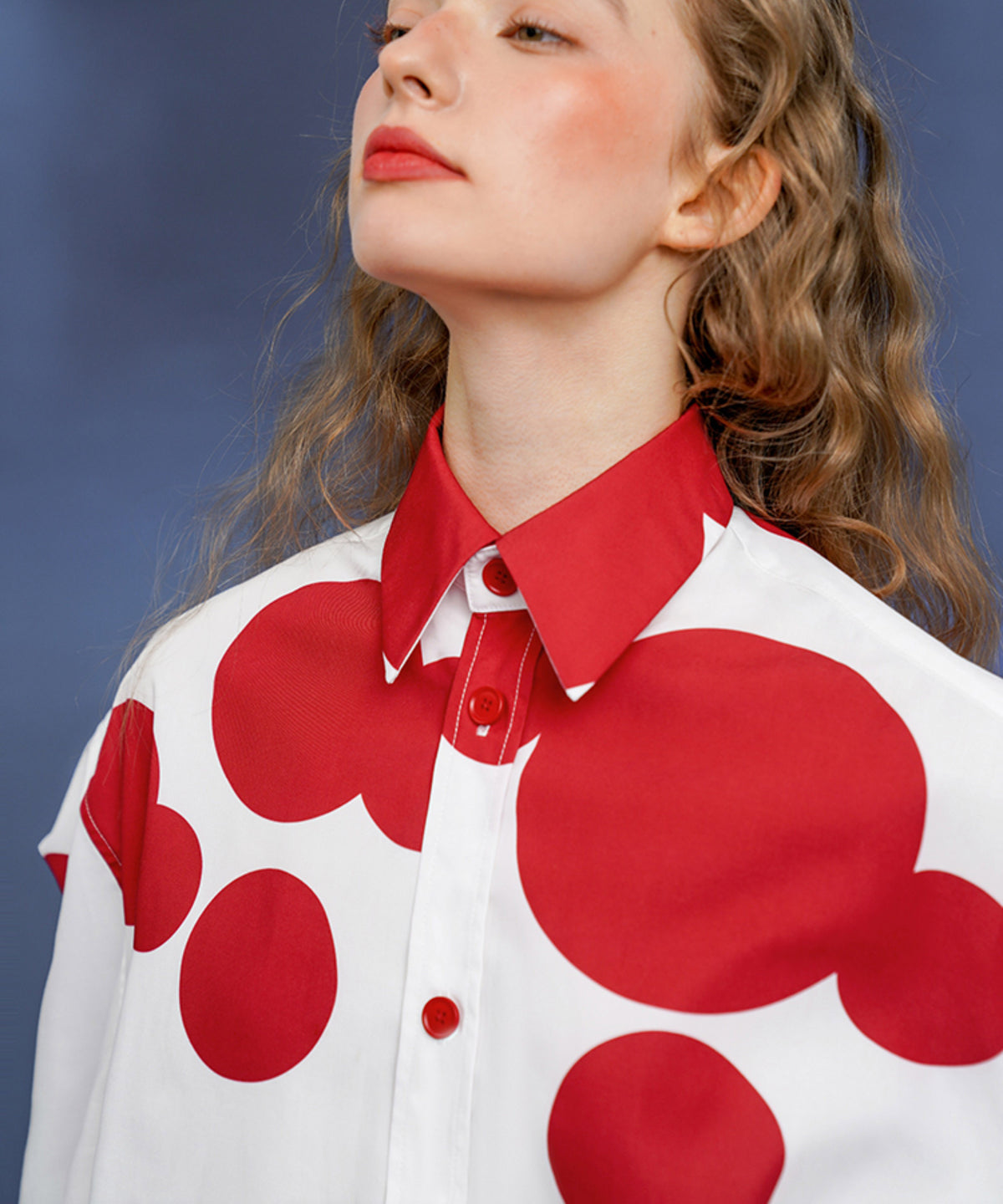 Polka Dot Print Blouse