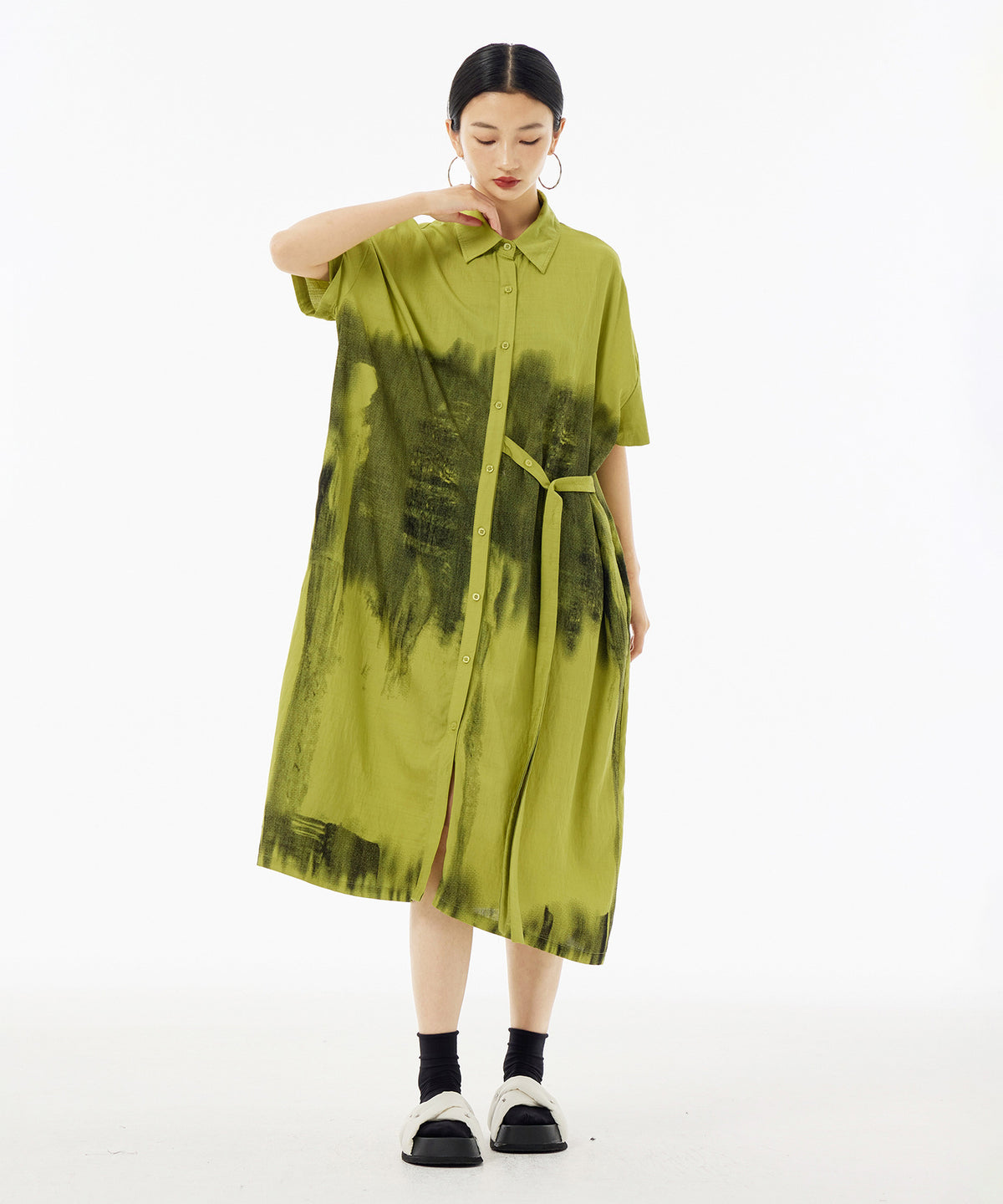 Blurred Print Dress