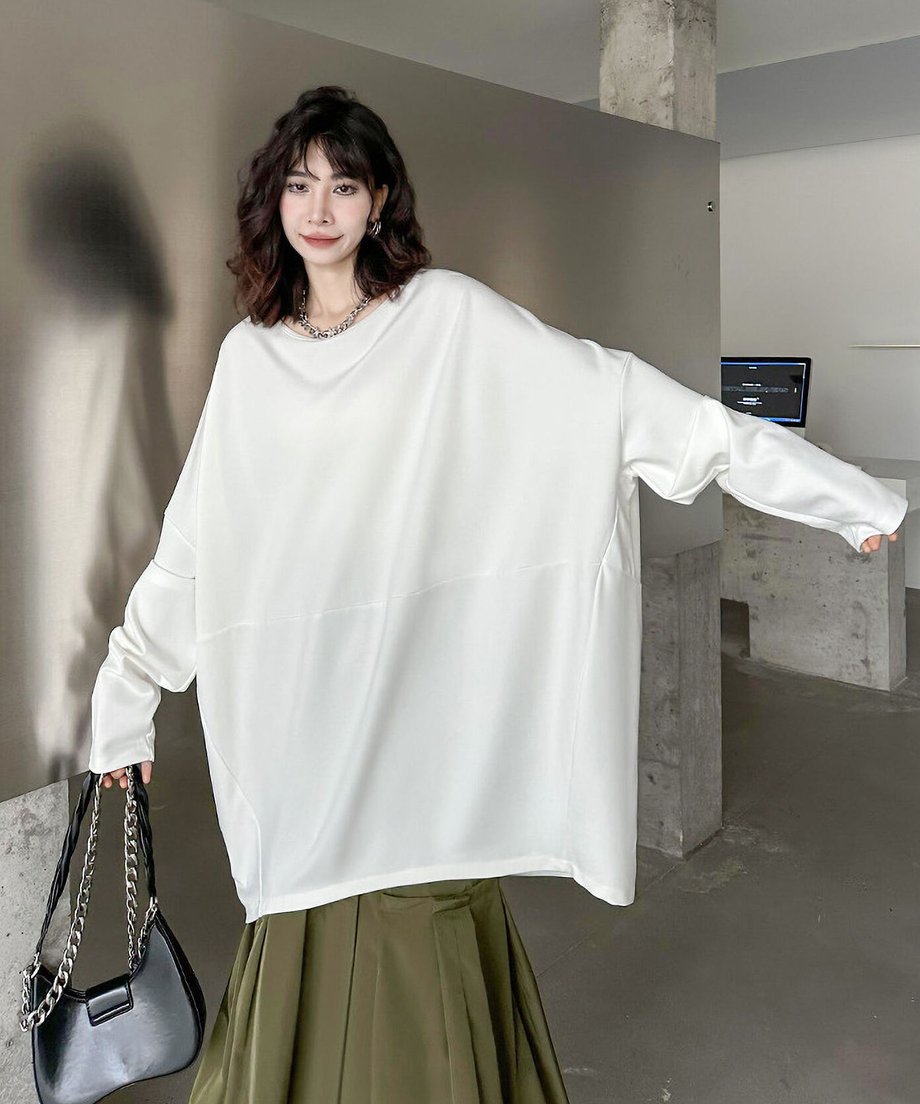 Oversized Drop Shoulder Long Sleeve Tee