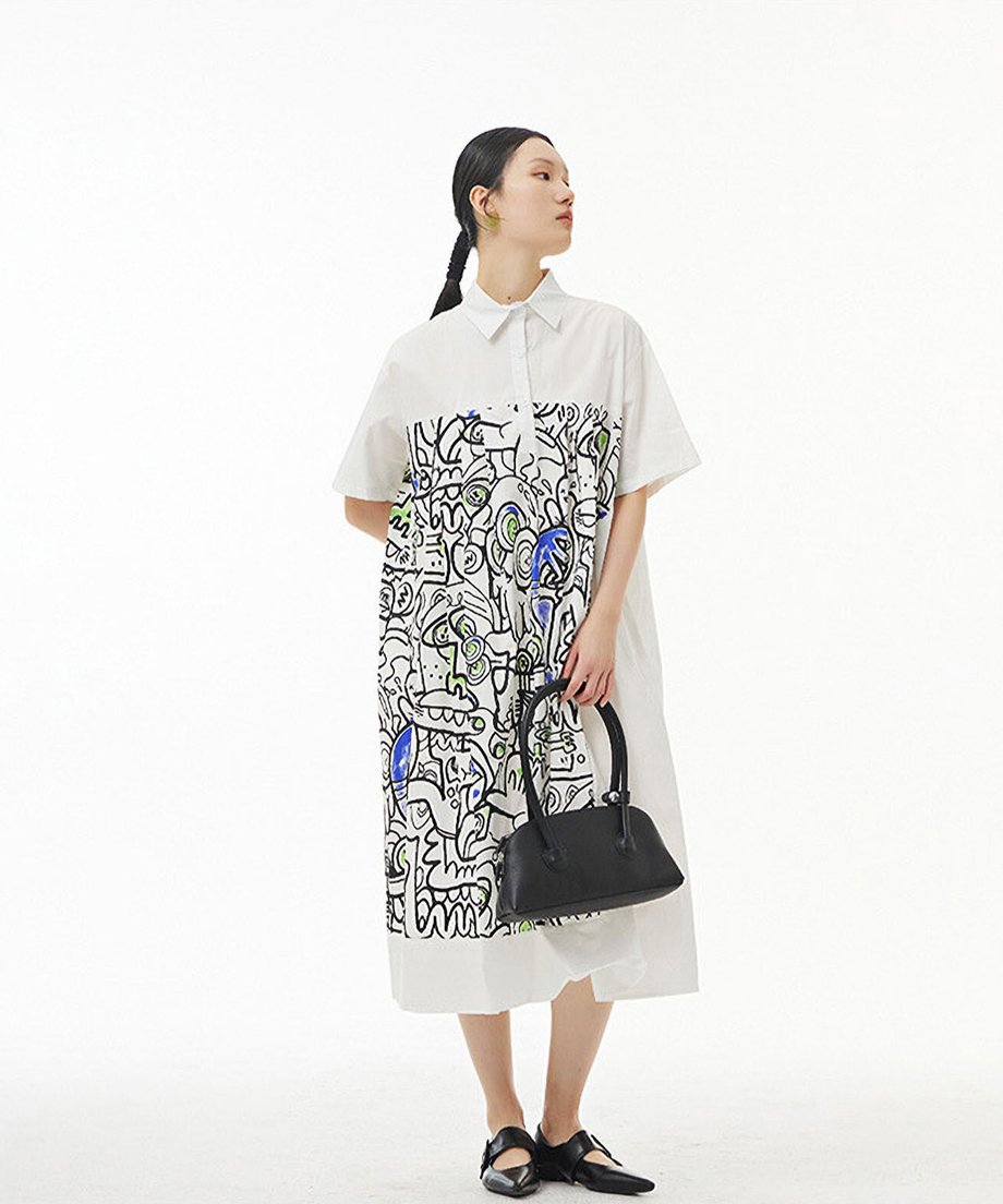 Graphic Art Printed Dress