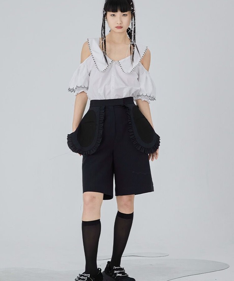 Frill Pocket Utility Shorts