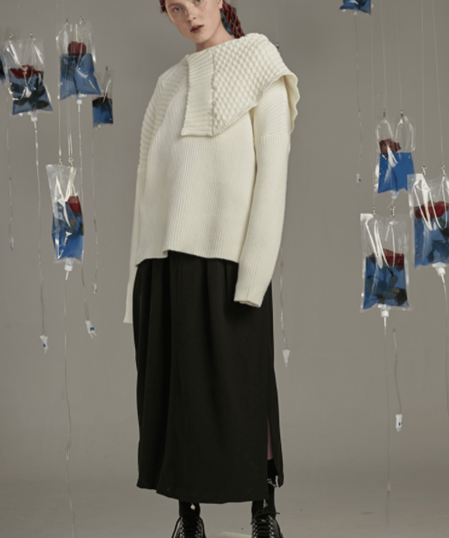 Side Slit Layered Check Insert Skirt