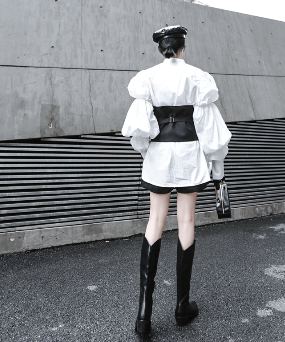 Volume Sleeve Oversized Shirt
