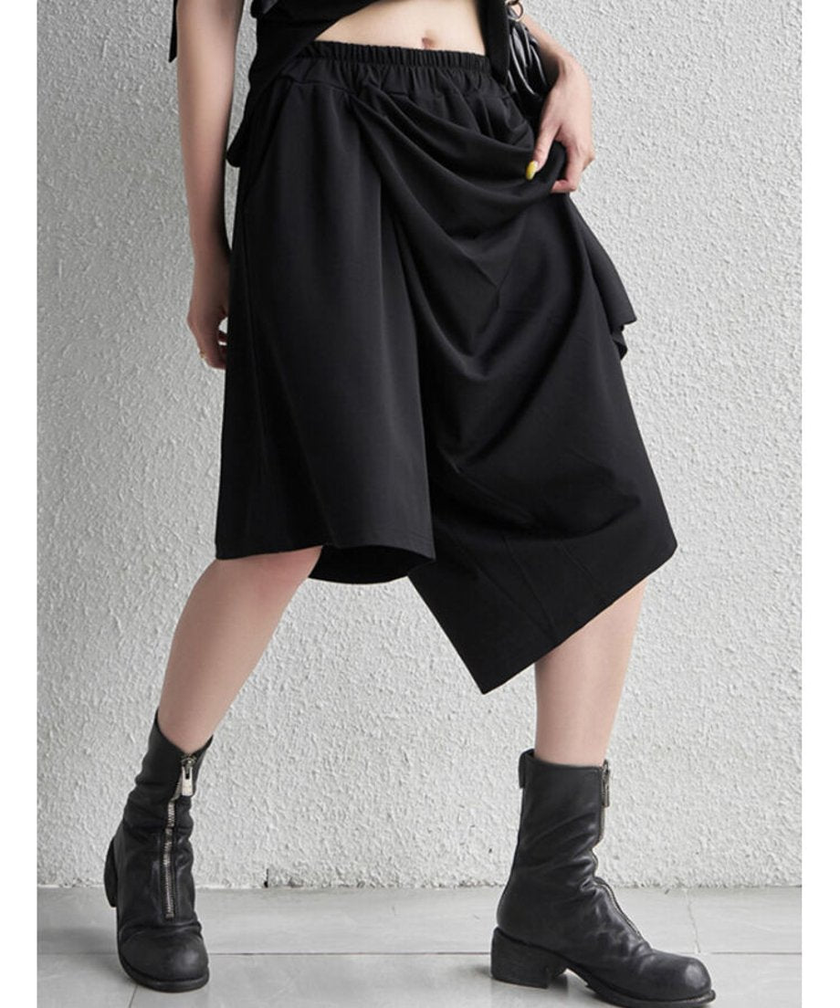 Asymmetric Half Pants