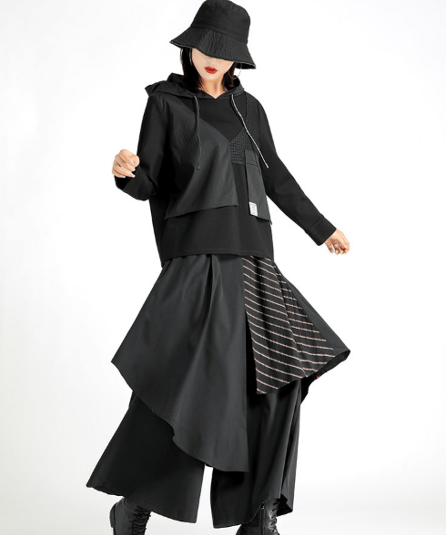 Layered Wrap Wide Pants