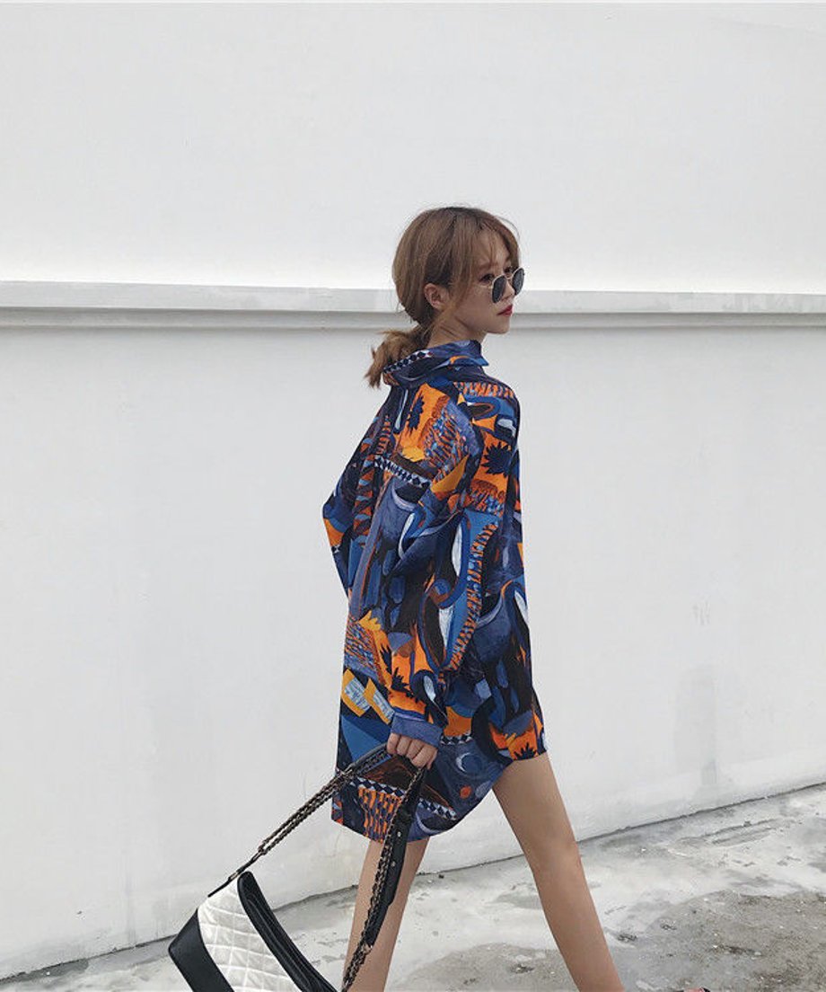 Geometry Loose Blouse