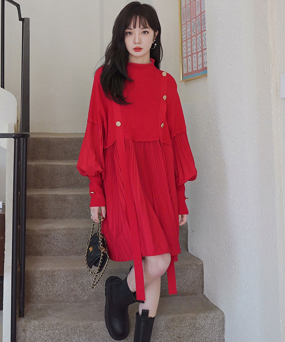 Lantern Sleeve Dress