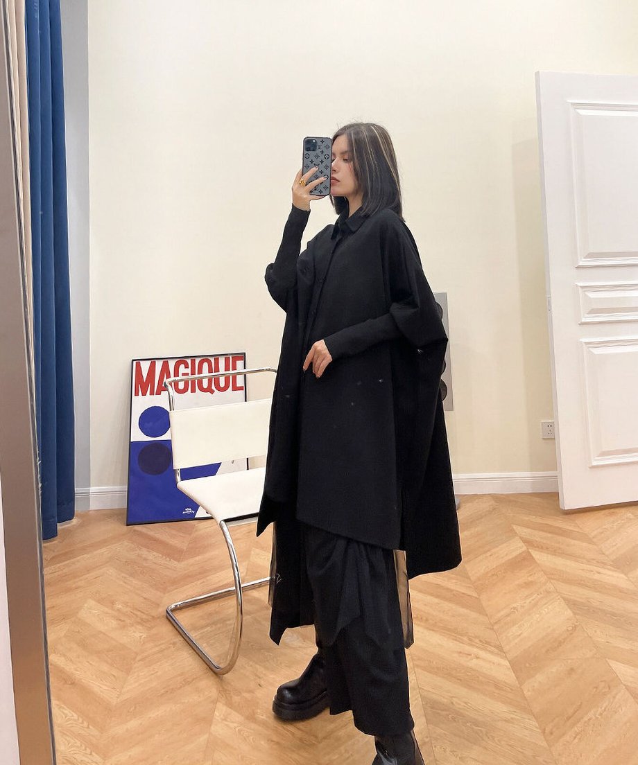 Oversized Cape Shirt