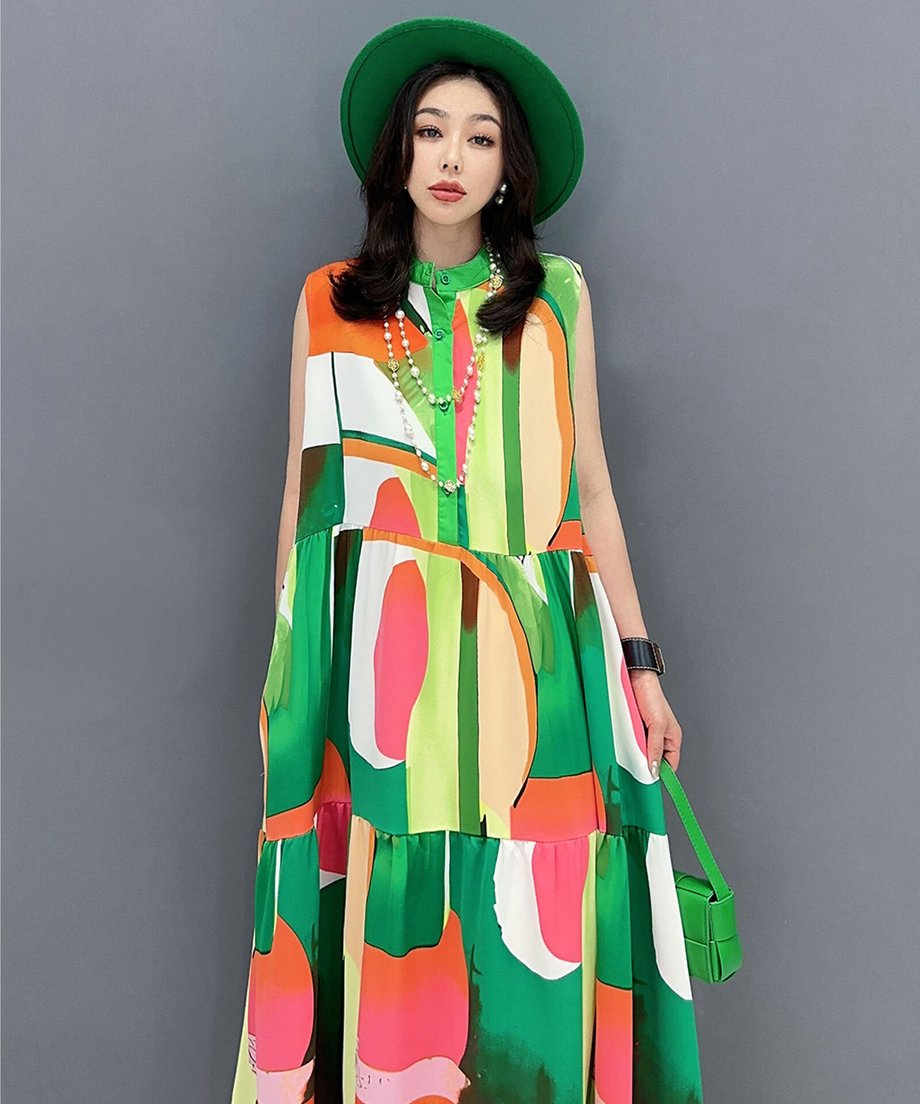 Marble Print Dress