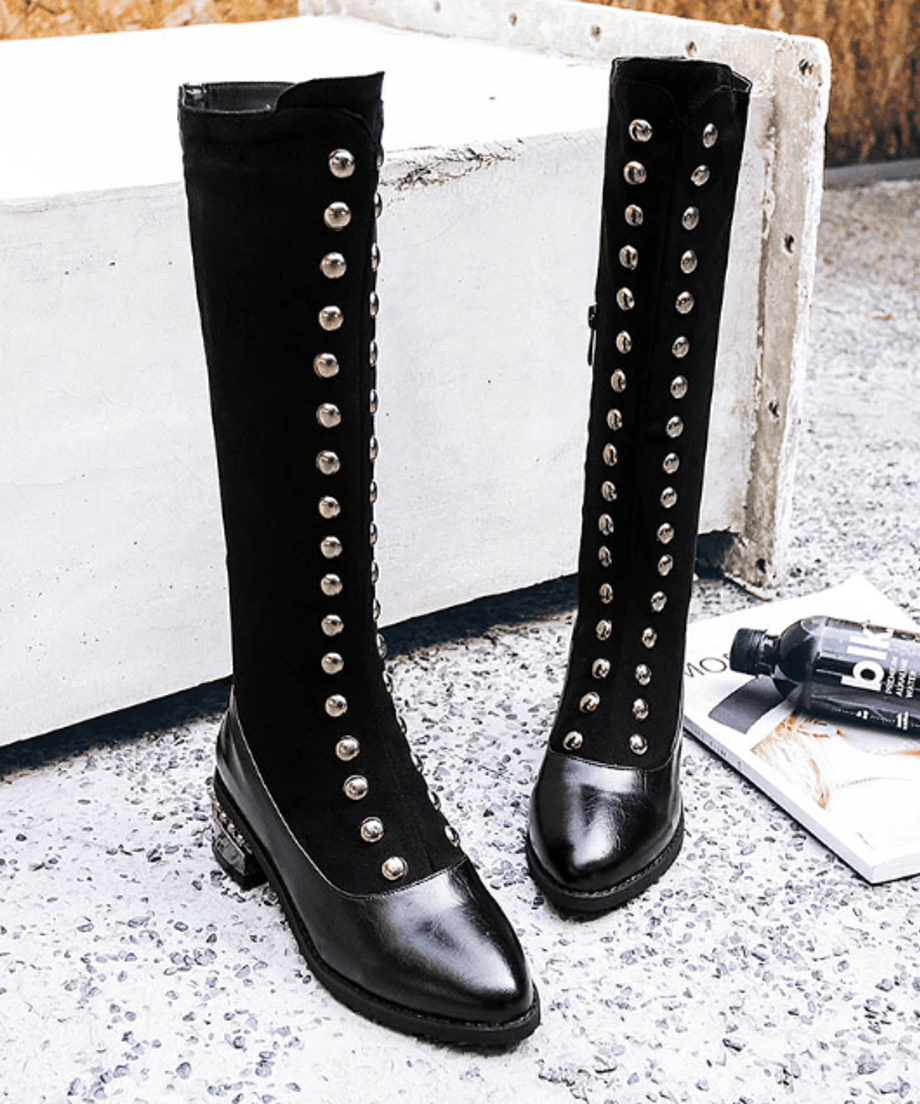 Studded Long Boots