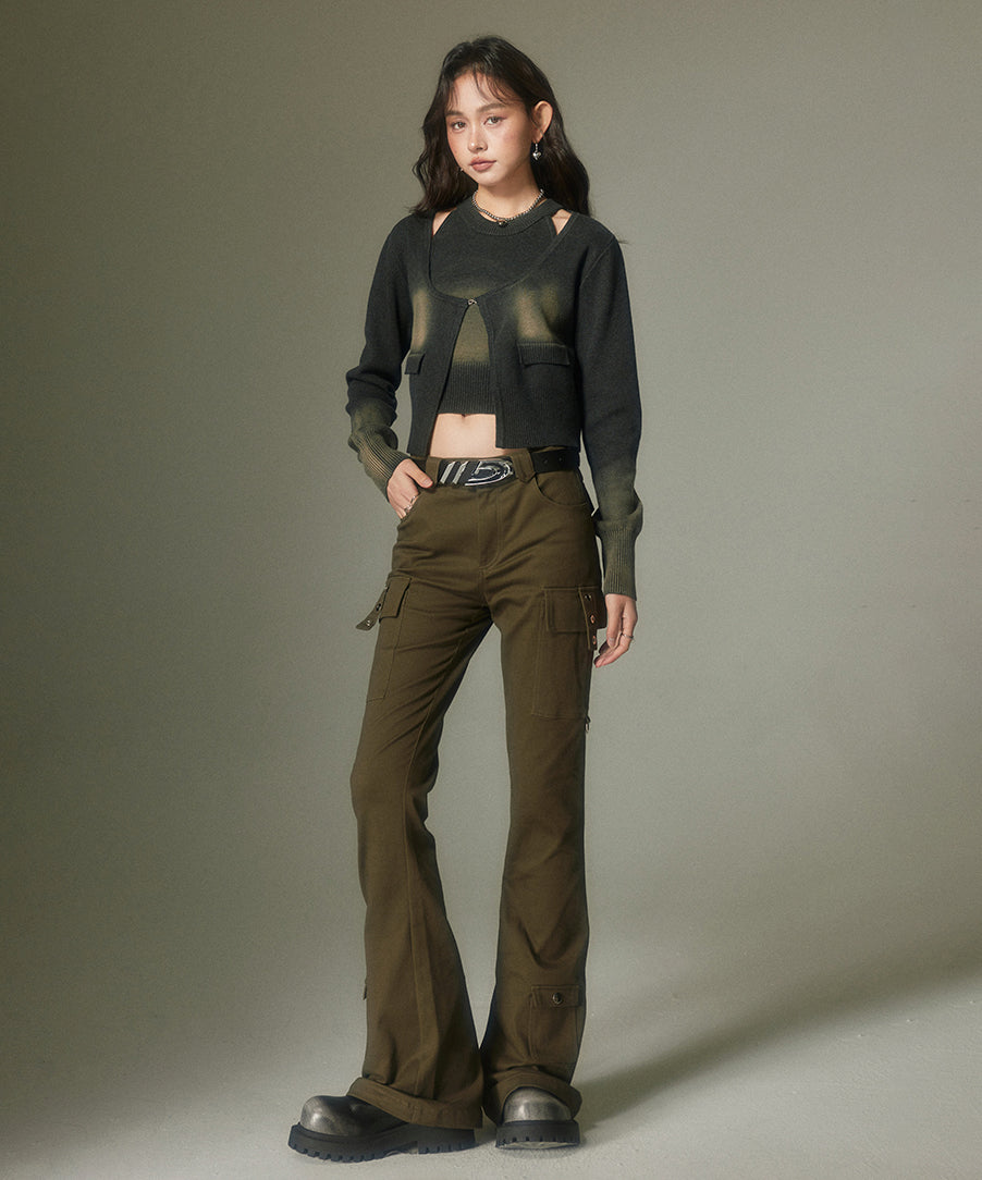Straight Micro Flare Pants