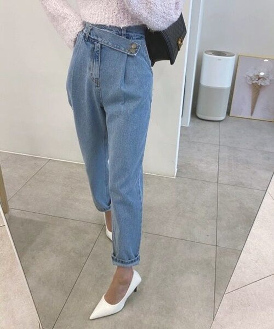 Tapered Denim Pants