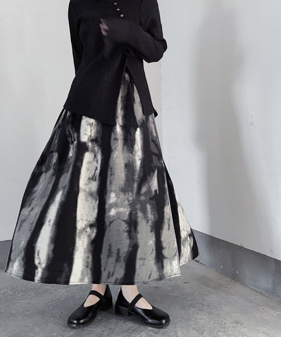 Blurred Print Skirt