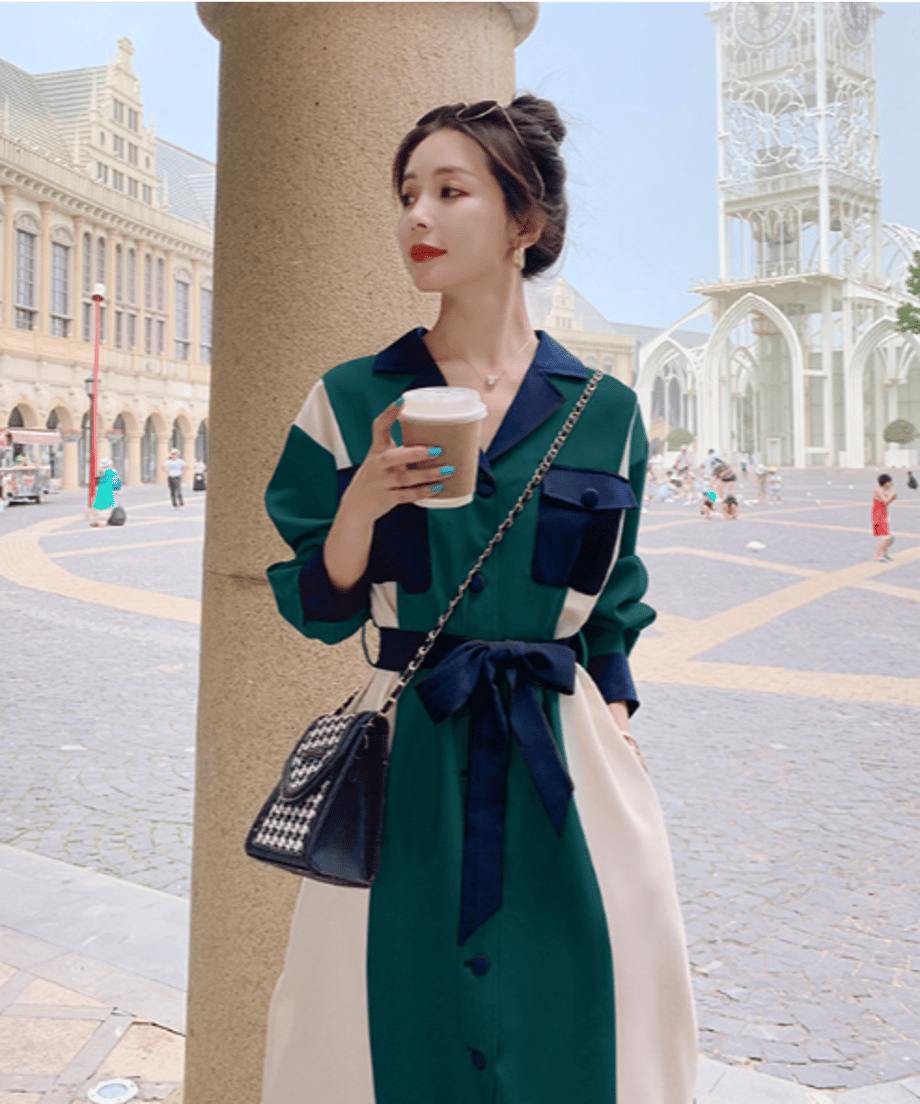 Color Blocking Dress