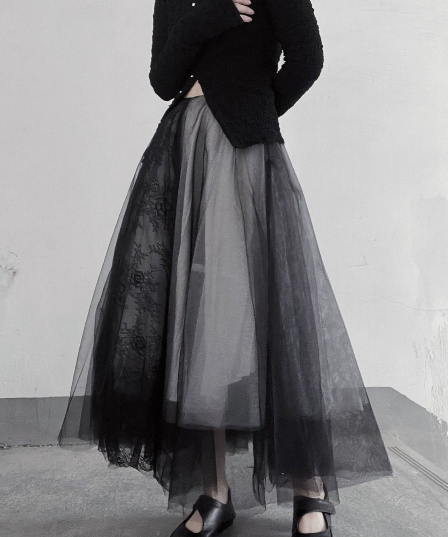 Tulle Layered Gradient Skirt