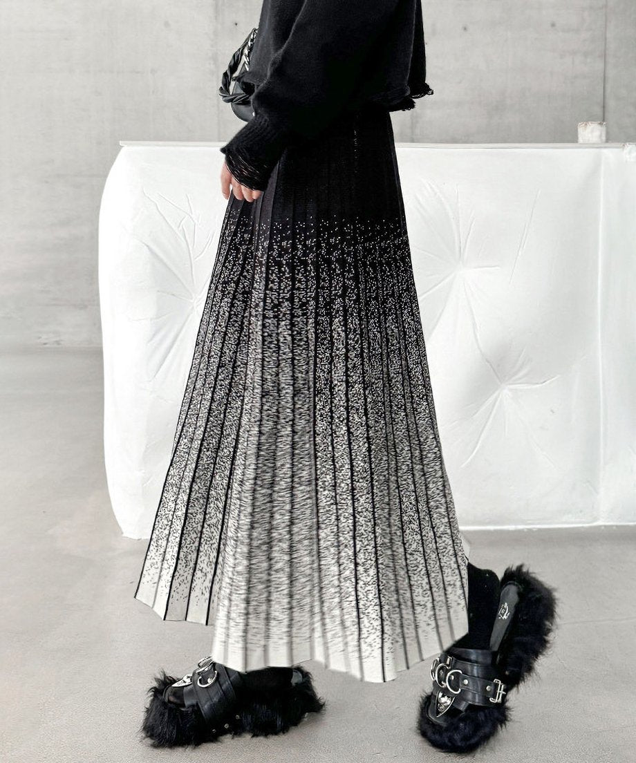 Gradation Pleat Skirt