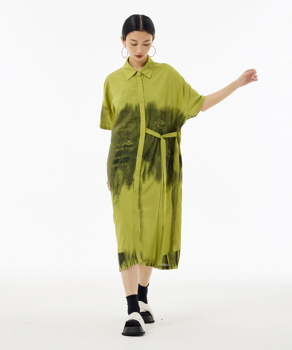 Blurred Print Dress