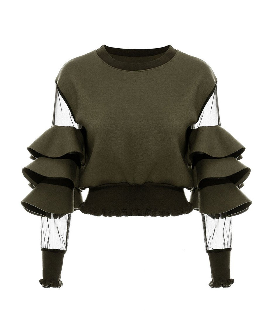 Mesh Sleeve Top