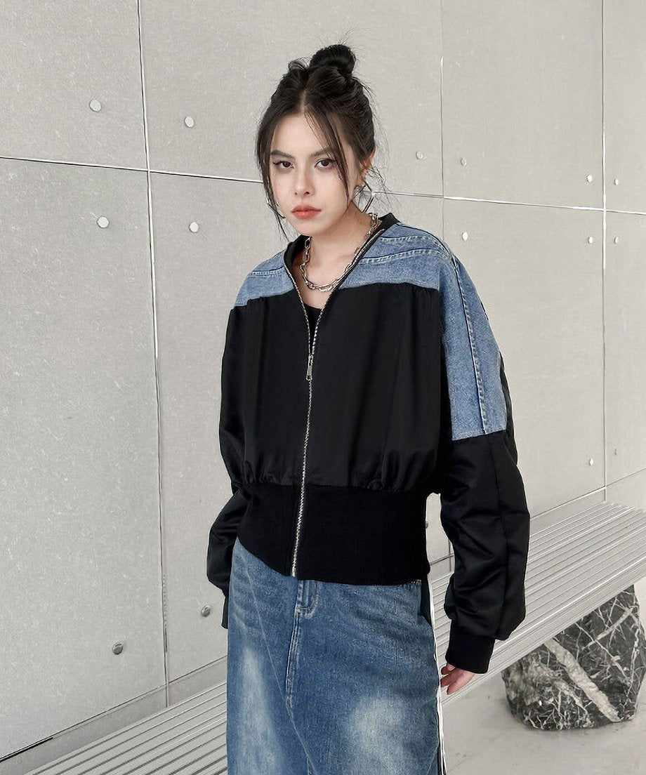Collarless Zip Jacket