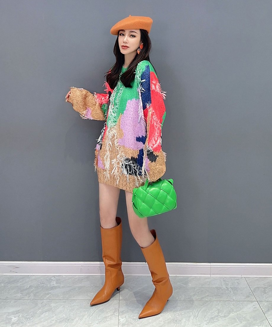 Colorful Jacquard Sweater