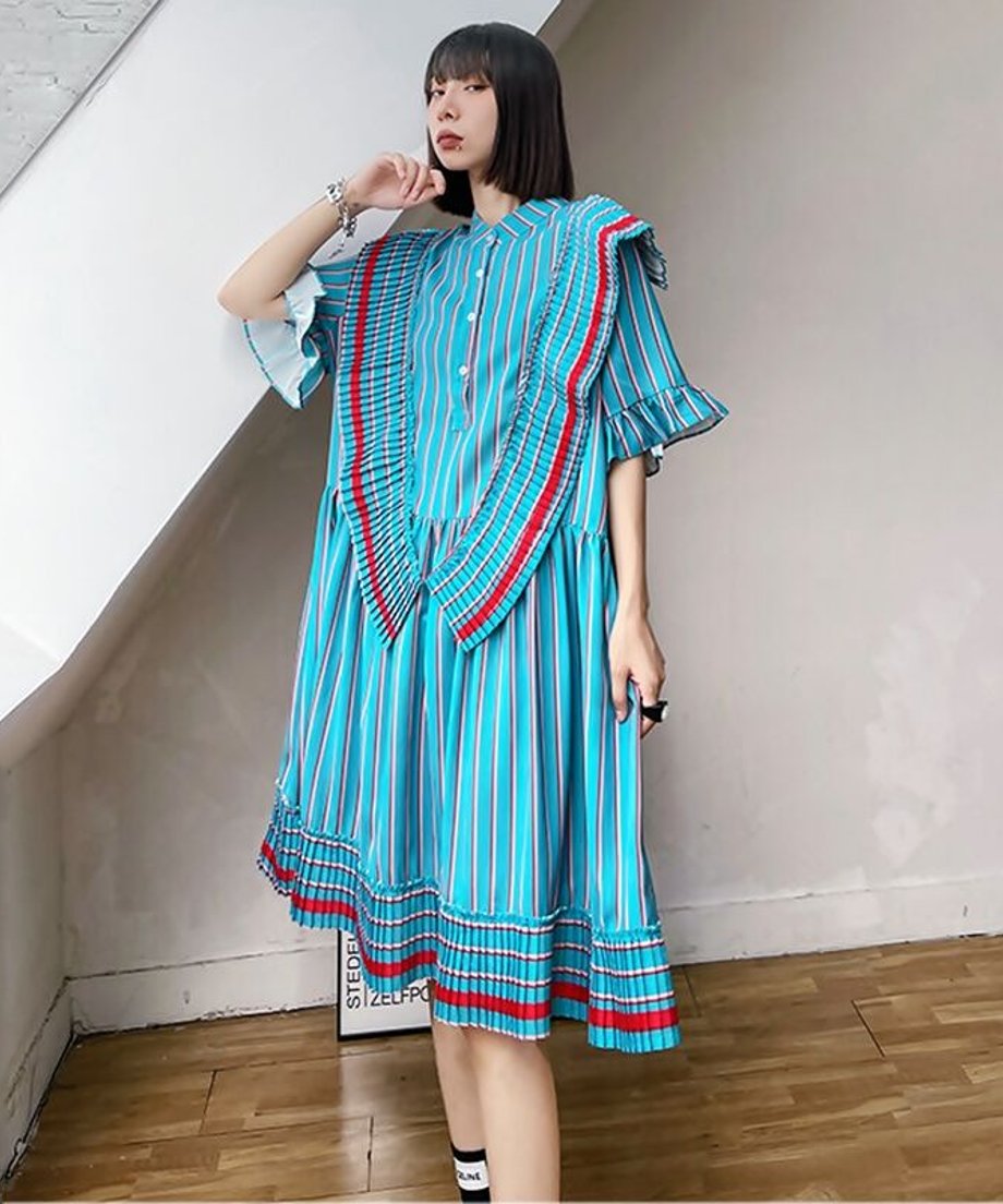 Frilly Pleated Dress
