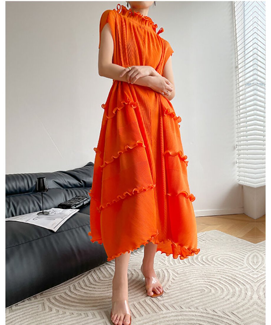 Frill Pleats Dress